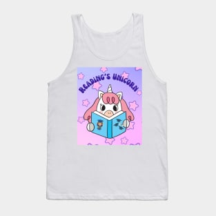 Reading unicorn , books , success Tank Top